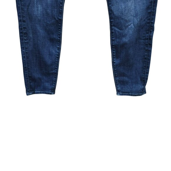 Good American Womens 10/30 Good Waist Crop Jeans Blue High Rise Dark Wash Denim - Picture 7 of 16